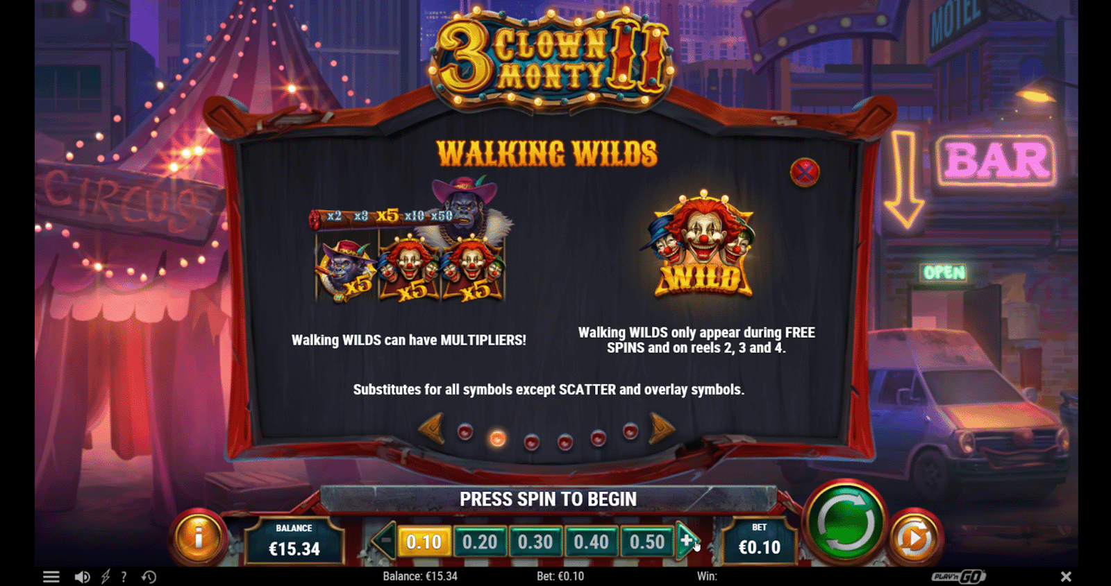 3 Clown Monty II Slot Game Screenshot