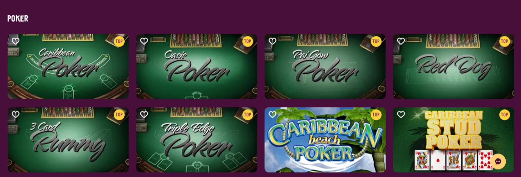 Screenshot of SlotVibe card games