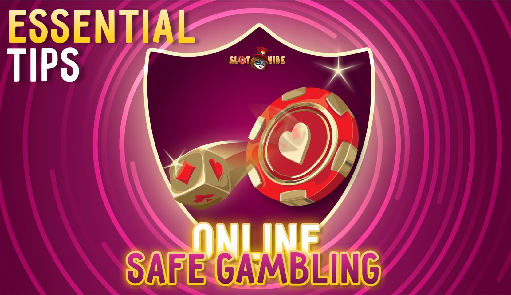 Essential tips for safe gambling online with casino chip and dice image