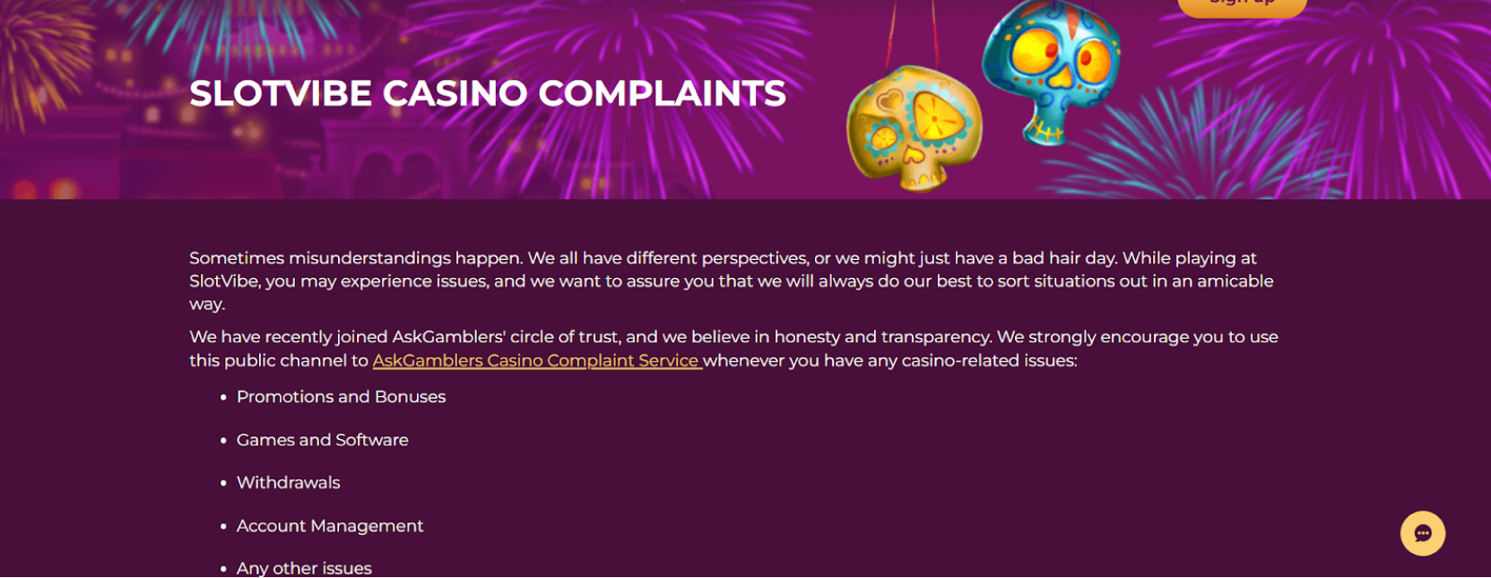 Handling SlotVibe Casino complaints